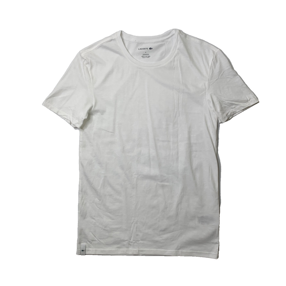 Lacoste T Shirt Men M Medium Cotton Underwear Undershirt Sleepwear Baselayer Tee